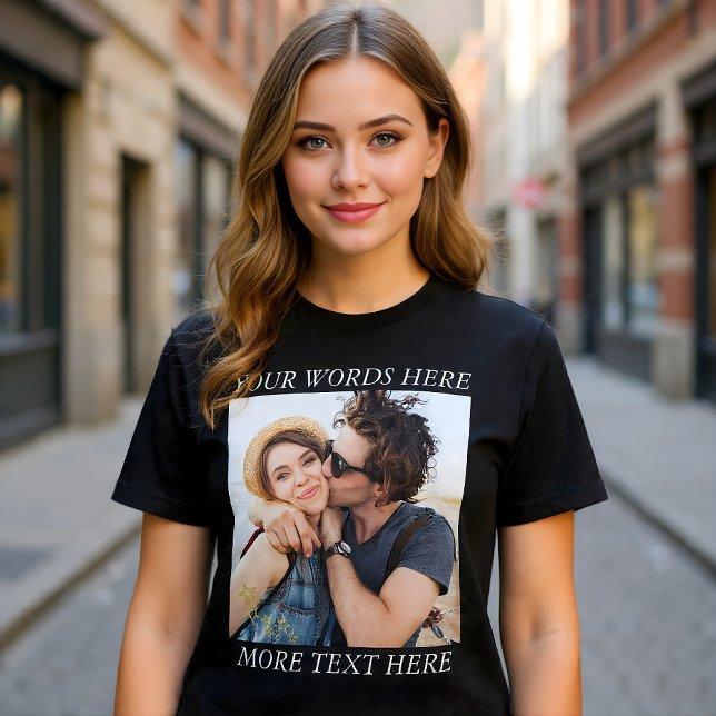 Custom Photo and Text T-Shirt (Creator Uploaded)
