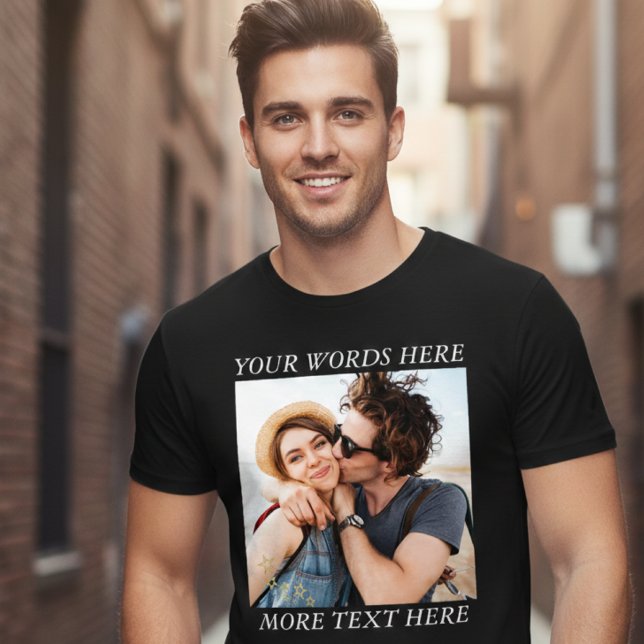 Custom Photo and Text T-Shirt (Creator Uploaded)