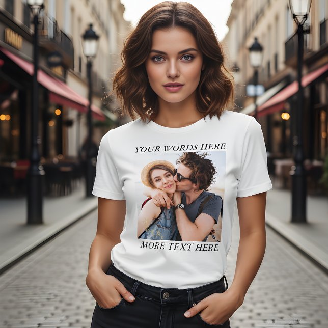 Custom Photo and Text Tri-Blend Shirt (Creator Uploaded)