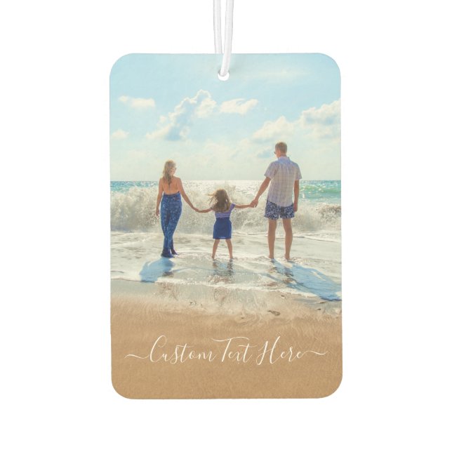 Custom Photo and Text - Unique Your Own Design  Car Air Freshener (Back)