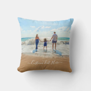 Custom Photo and Text - Unique Your Own Design -   Cushion