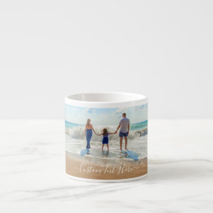 Custom Photo and Text - Unique Your Own Design Espresso Cup