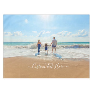 Custom Photo and Text - Unique Your Own Design Tablecloth