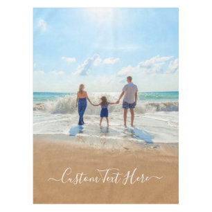 Custom Photo and Text - Unique Your Own Design - Tablecloth