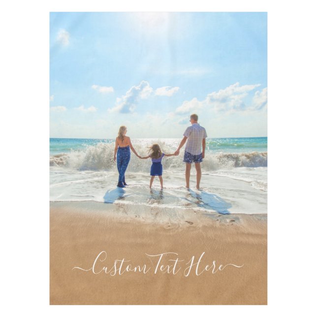 Custom Photo and Text - Unique Your Own Design -   Tablecloth (Front)
