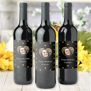 Custom Photo And Text Various Occasions Wine Label
