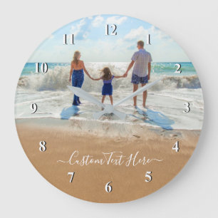 Custom Photo and Text Wall Clock - Your Own Design