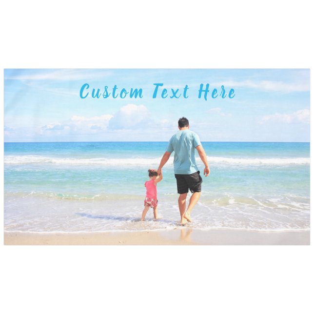 Custom Photo and Text - Your Own Design - Best DAD Tablecloth (Front (Horizontal))