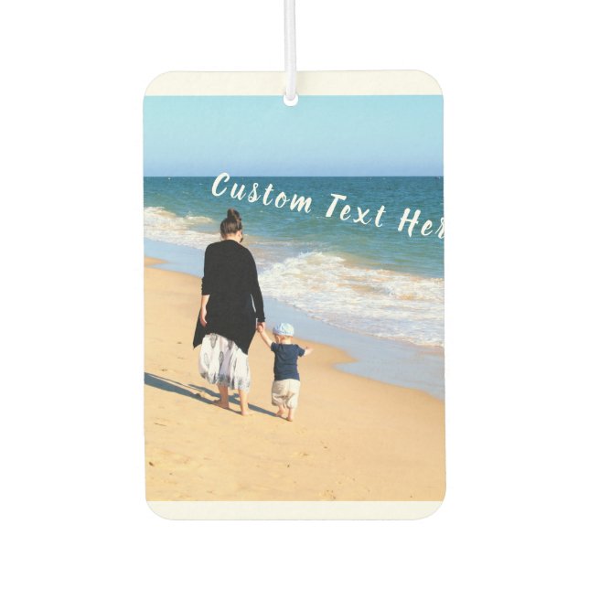 Custom Photo and Text - Your Own Design - Best MOM Car Air Freshener (Front)