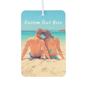 Custom Photo and Text Your Own Design - Couple Car Air Freshener