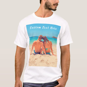 Custom Photo and Text - Your Own Design Customise T-Shirt