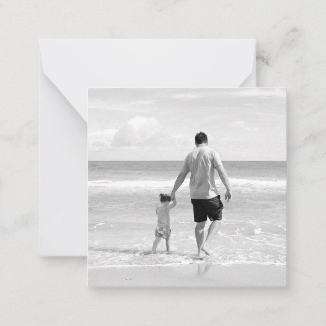 Custom Photo and Text - Your Own Design - Father's Card (Back)