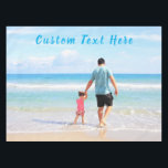 Custom Photo and Text - Your Own Design - For Dad Tablecloth<br><div class="desc">Custom Photo and Text - Your Own Design - Special - Personalised Family / Friends or Personal Gift - Add Your Text and Photo - Resize and move or remove and add elements / image with customisation tool. Choose / add your favourite font / text colour ! You can transfer...</div>