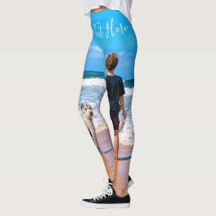 Custom Photo and Text - Your Own Design - My Pet   Leggings