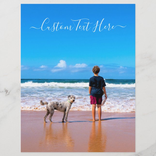 Custom Photo and Text - Your Own Design - My Pet   Letterhead (Back)