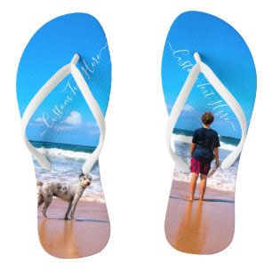 Custom Photo and Text - Your Own Design - My Pet - Thongs