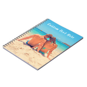 Custom Photo and Text Your Own Design Notebook