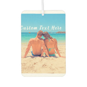 Custom Photo and Text Your Own Design - Romantic Car Air Freshener