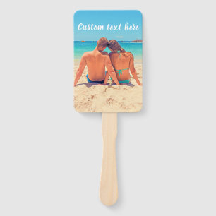 Custom Photo and Text - Your Own Design - Romantic Hand Fan