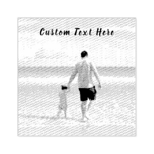 Custom Photo and Text Your Own Design Rubber Stamp