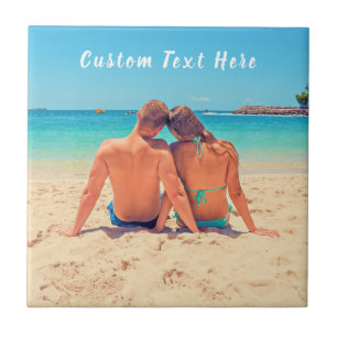 Custom Photo and Text - Your Own Design - Special  Ceramic Tile