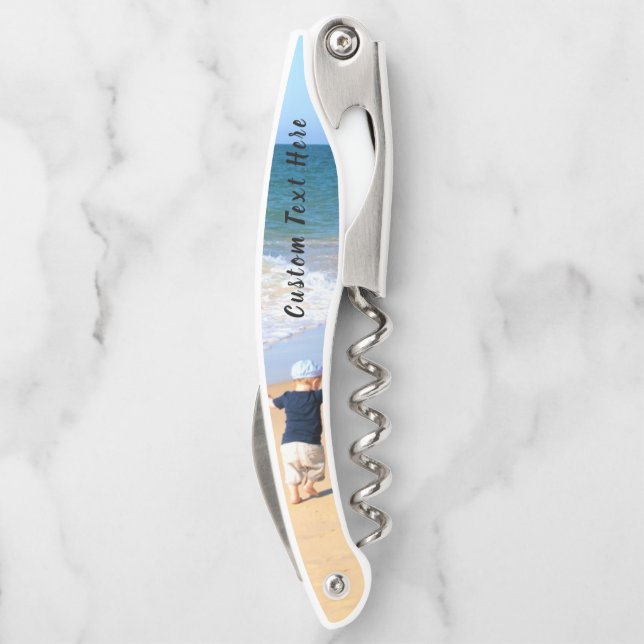 Custom Photo and Text - Your Own Design - Special  Corkscrew (Back)