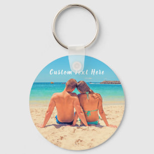 Custom Photo and Text - Your Own Design - Special  Key Ring