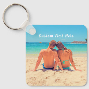 Custom Photo and Text - Your Own Design - Special Key Ring