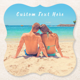 Custom Photo and Text - Your Own Design - Special Paper Coaster