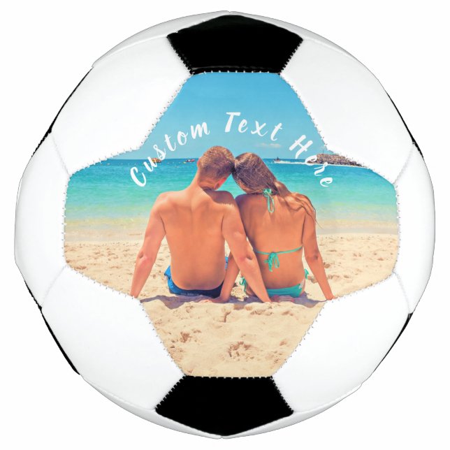 Custom Photo and Text - Your Own Design - Special  Soccer Ball (Front)