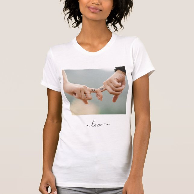 Custom Photo and Text Your Own Design  T-Shirt (Front)