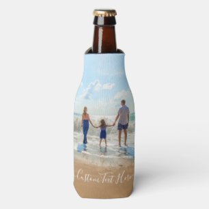 Custom Photo and Text - Your Own Design Unique Bottle Cooler