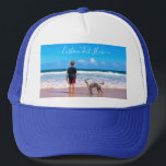 Custom Photo and Text - Your Own Design - Your Pet Trucker Hat<br><div class="desc">Custom Photo and Text - Your Own Design - Your Pets - Personalised Family / Friends or Personal Gift - Add Your Photo and Text - Resize and move or remove and add elements / text with customisation tool ! Choose / add your favourite font / text colour ! You...</div>