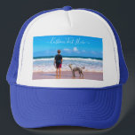 Custom Photo and Text - Your Own Design - Your Pet Trucker Hat<br><div class="desc">Custom Photo and Text - Your Own Design - Your Pets - Personalised Family / Friends or Personal Gift - Add Your Photo and Text - Resize and move or remove and add elements / text with customisation tool ! Choose / add your favourite font / text colour ! You...</div>