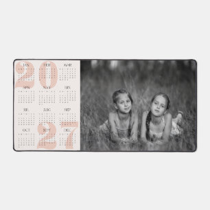 Custom Photo and Year Calendar 2027 Large Mouse Desk Mat