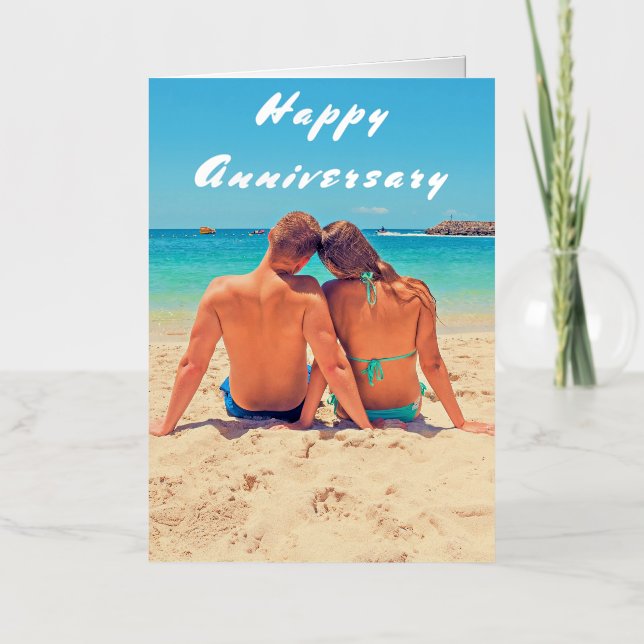 Custom Photo Anniversary Card Your Romantic Photos (Front)