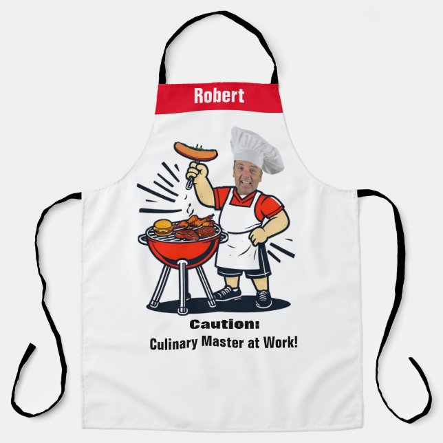 Custom Photo Apron - Personalised Face Gift (Front)
