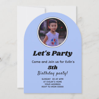 Custom Photo Arched  Invitation