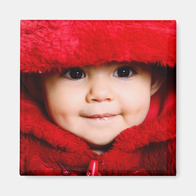Custom Photo Baby Family Refrigerator Magnet (Front)