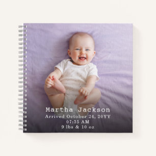Custom Photo Baby Name Template Personalised  Notebook