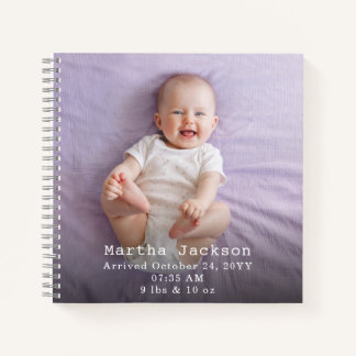 Custom Photo Baby Name Template Personalised  Notebook