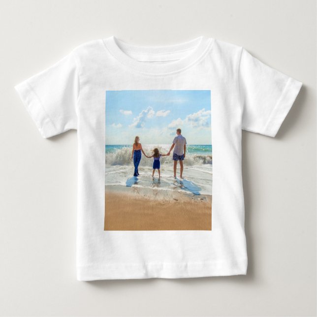 Custom Photo Baby T-Shirt Your Favorie Photos Gift (Front)