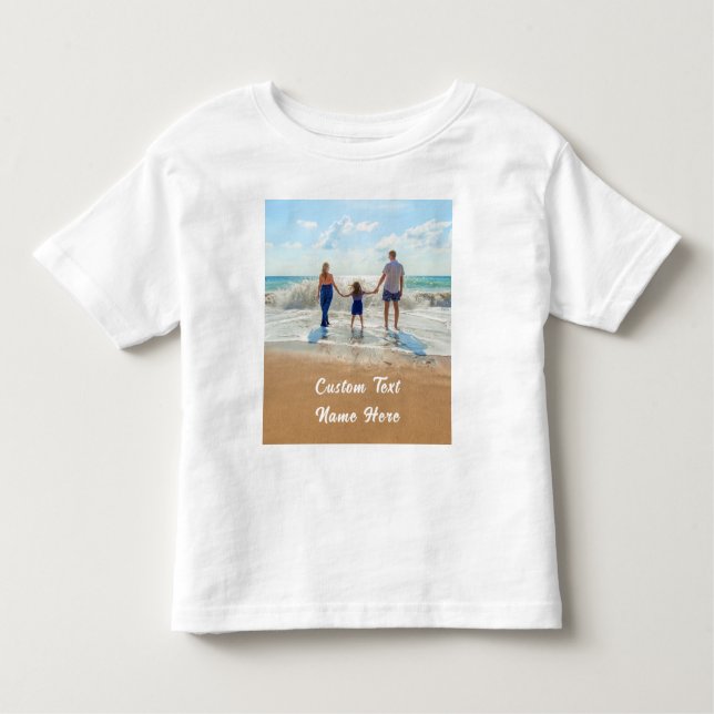 Custom Photo Baby T-Shirt Your Photos and Text (Front)