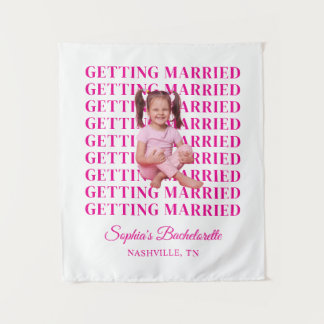 Custom Photo Bachelorette Party Bridal Shower Bach Tapestry
