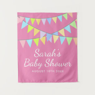 Custom photo backdrop for baby shower party tapestry