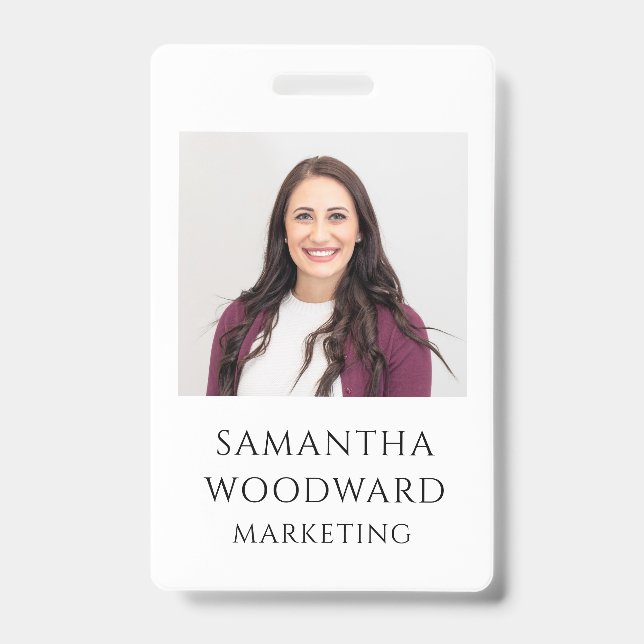 Custom Photo Badge ID Badge (Front)