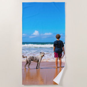 Custom Photo Beach Towel with Your Pets