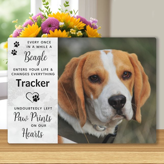 Custom Photo Beagle Memorial Plaque (Creator Uploaded)