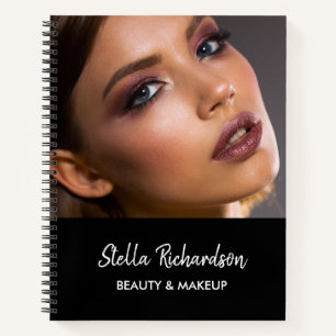 Custom photo beauty black notebook