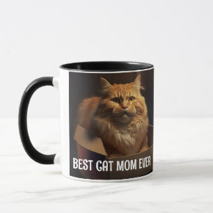 CUSTOM PHOTO BEST CAT MOM COFFEE MUG
